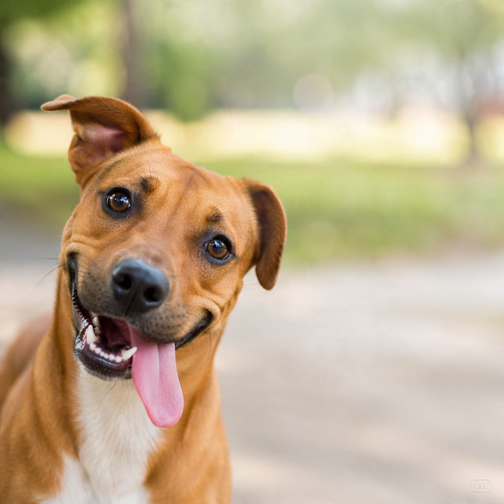 Goofy dog grin meme image generated by Pippit