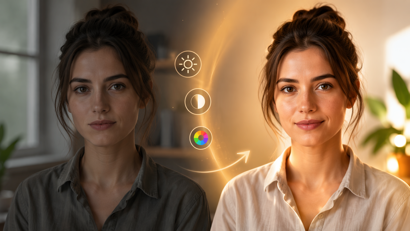Dreamina IObit AI Fotoeditor Prompt Beispiel 5: Studio Light Upgrade