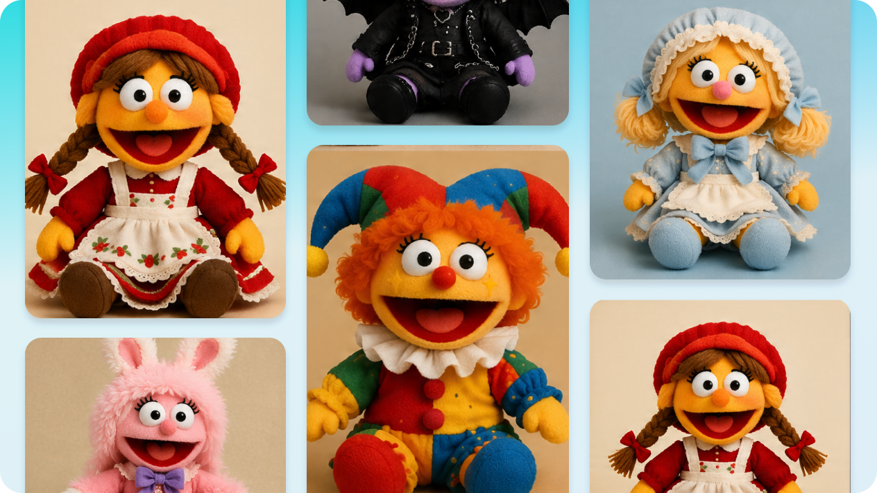 Explore dozens of muppet concepts with AI Agent
