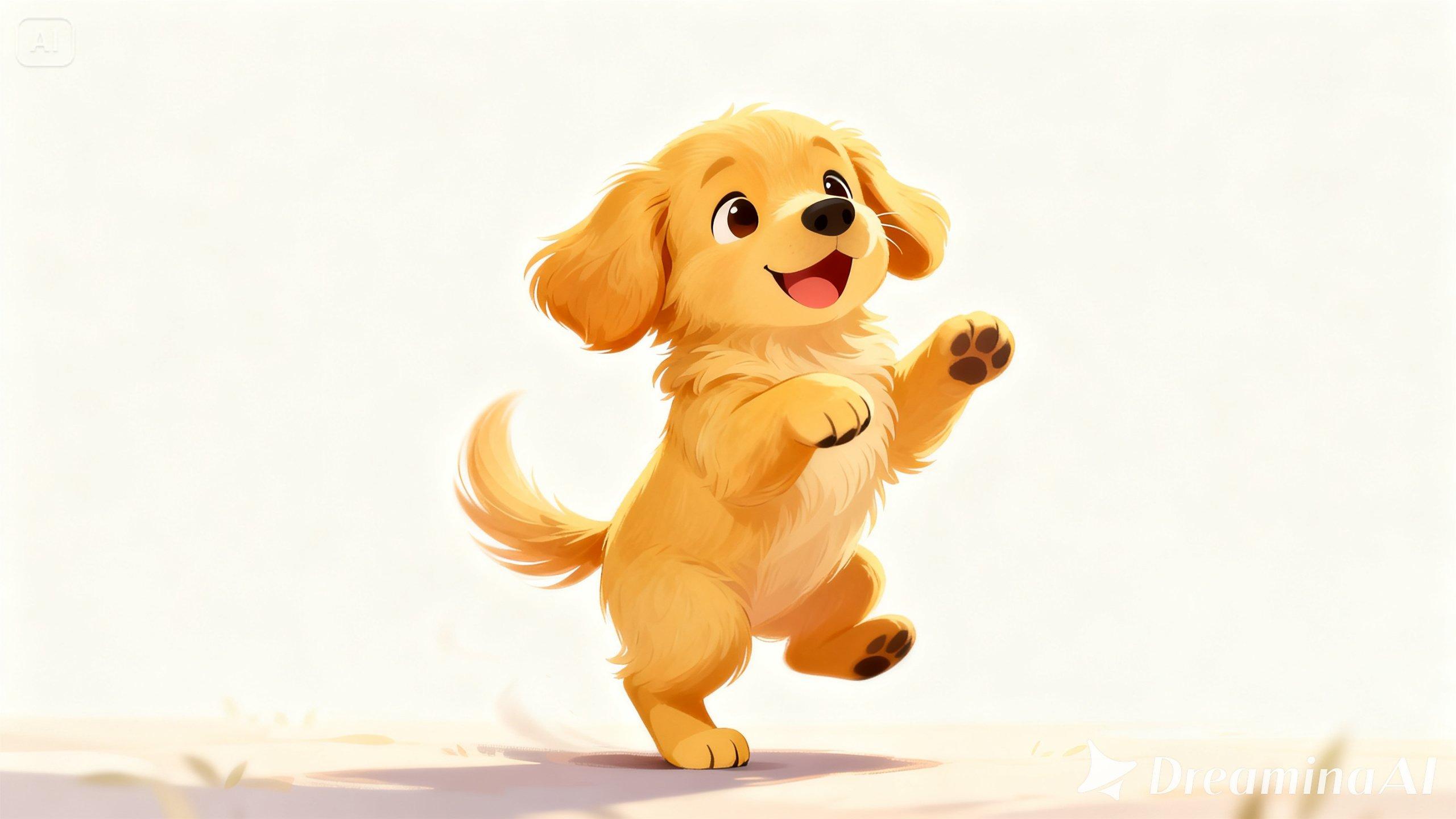 Text‑to‑video ai dog dancing: golden retriever doing hip‑hop on a rooftop with neon accents