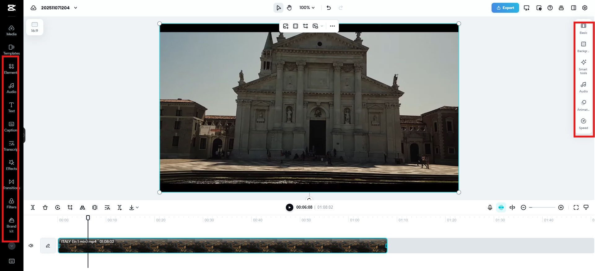 Modifica il video