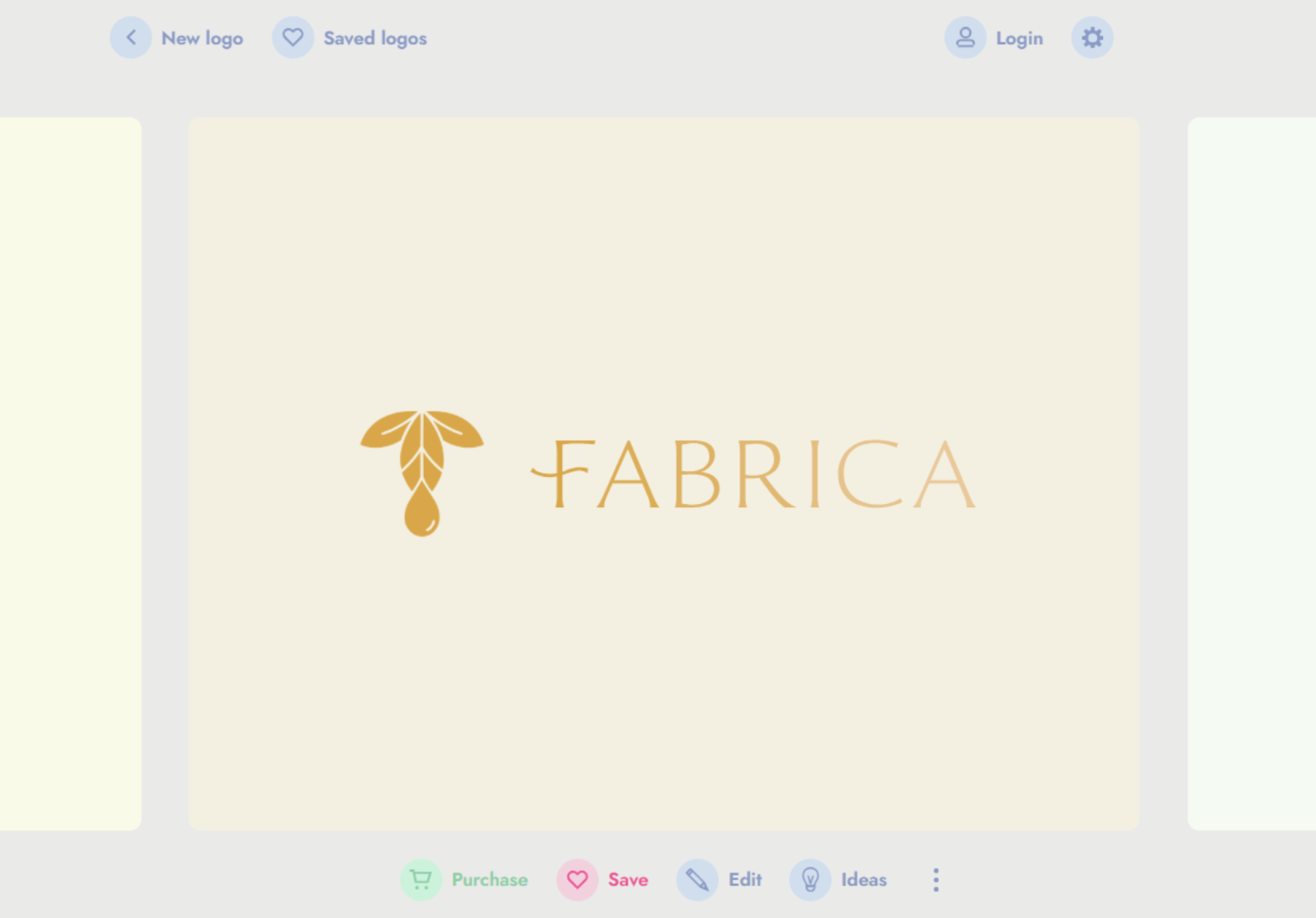 Interfaccia di Brandmark - uno strumento ideale per la creazione di loghi di branding.