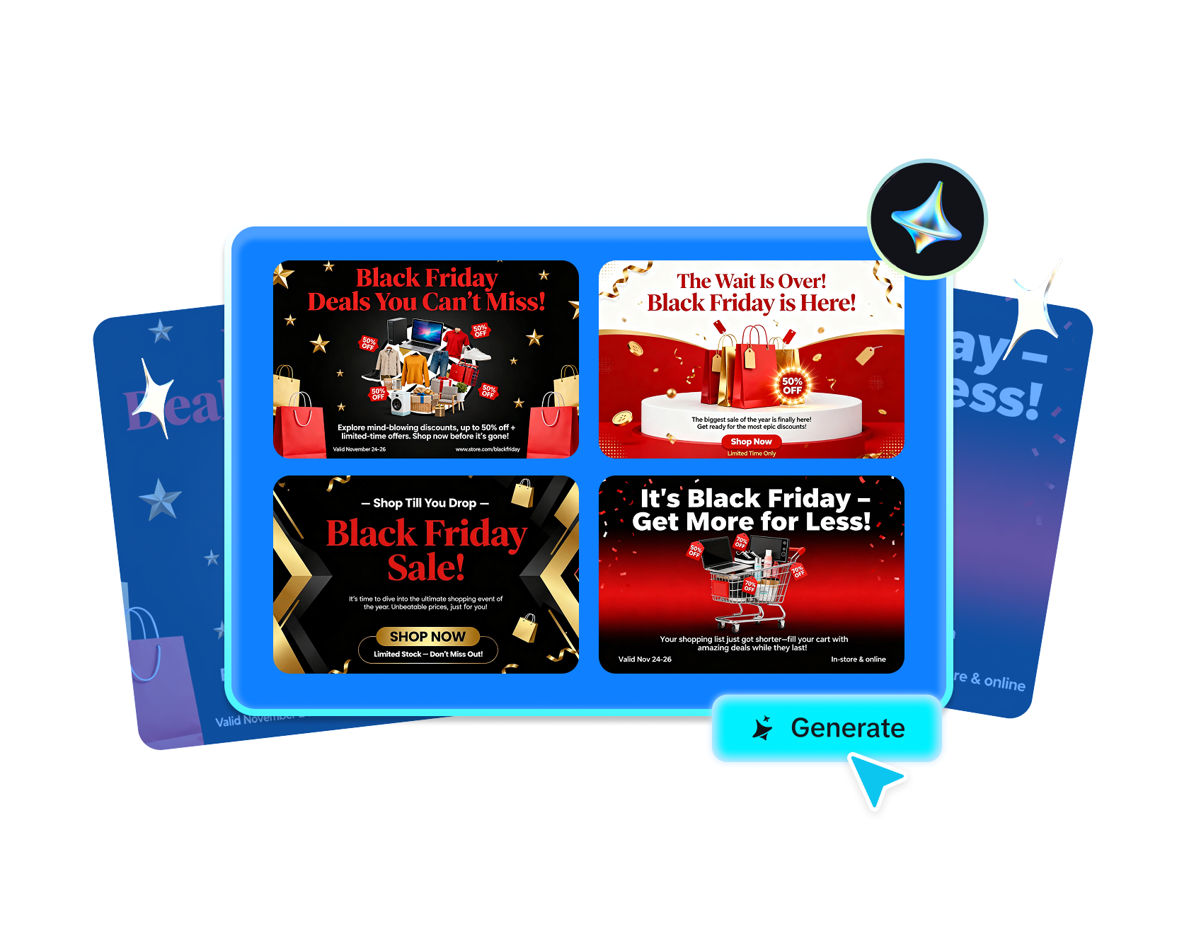 Flyer personalizat de Black Friday gratuit