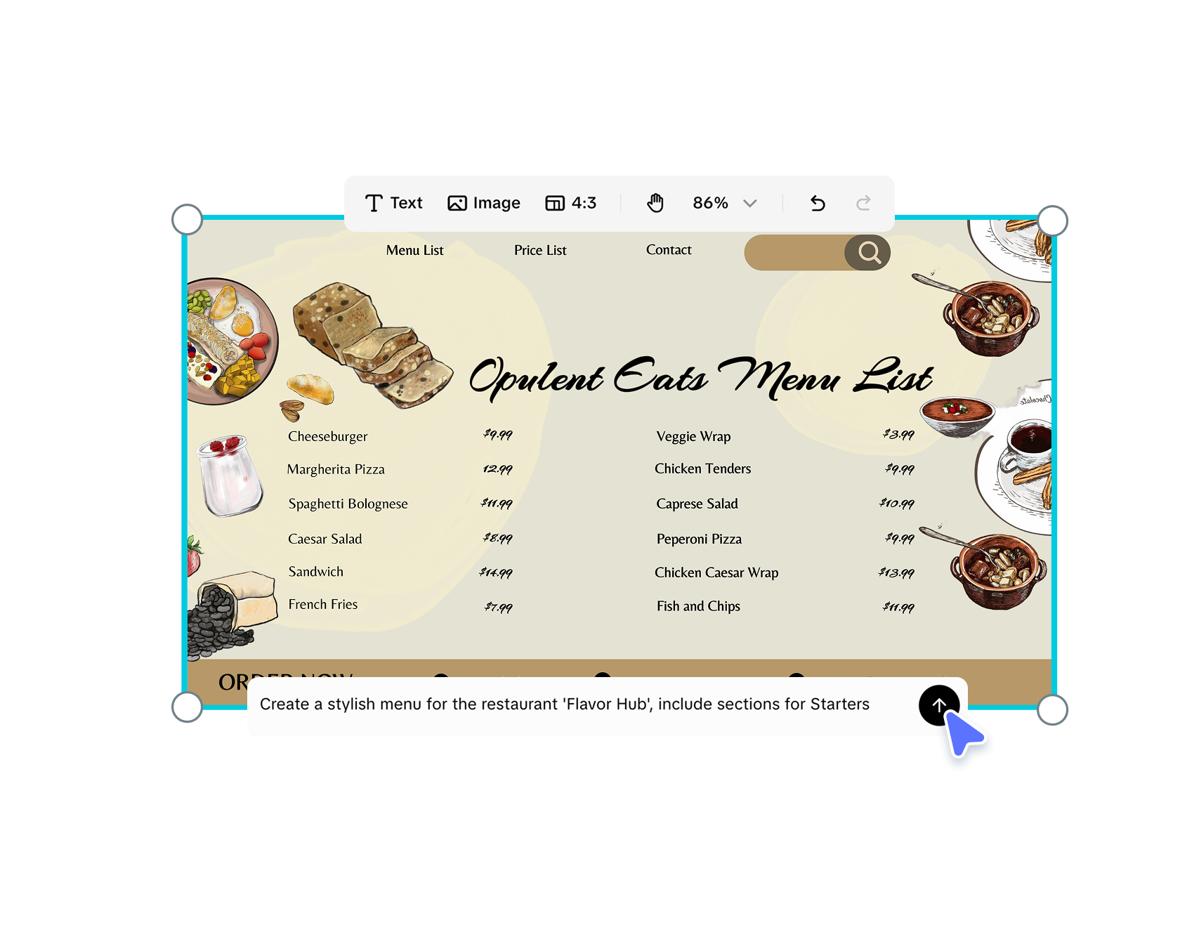 Pereka Kad Menu Percuma