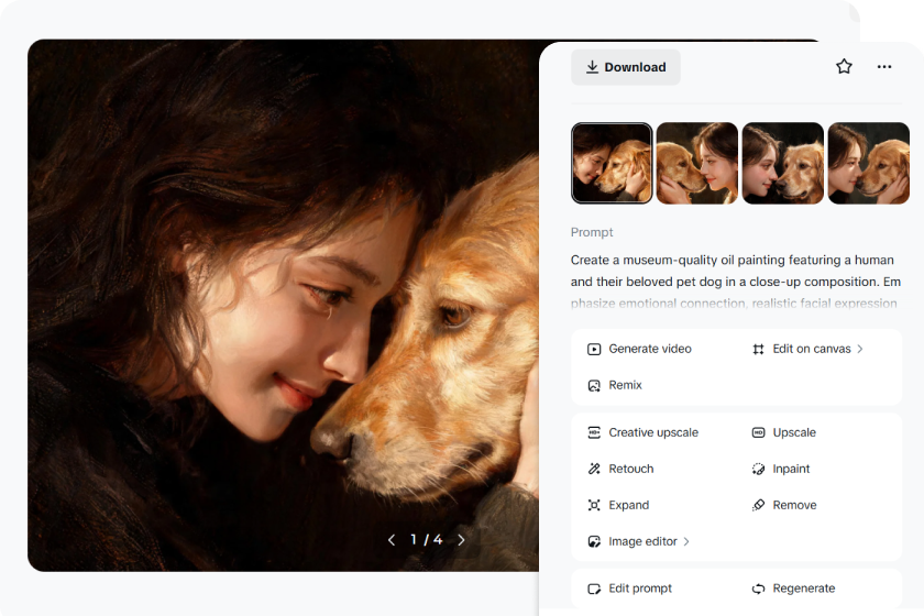 Refine and download your image