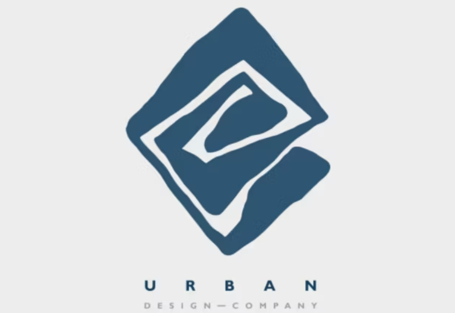 Logo di branding astratto con forme uniche