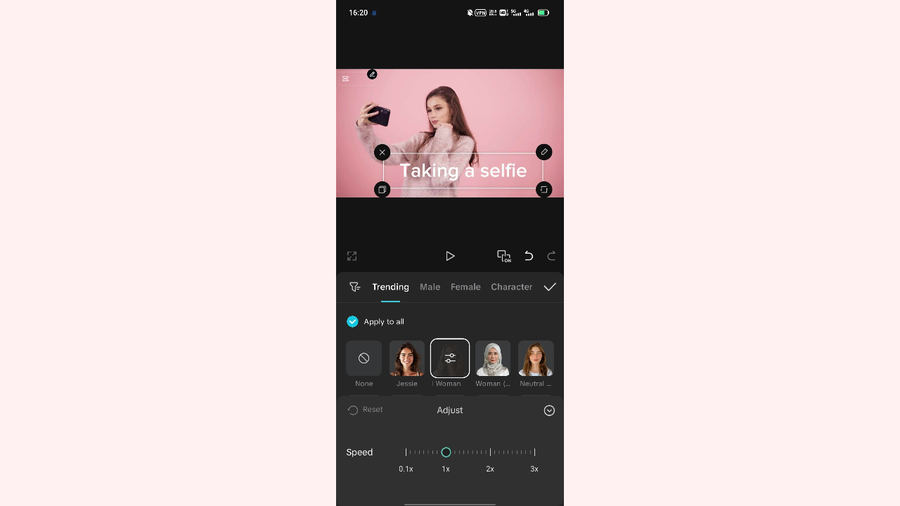 CapCut app interface