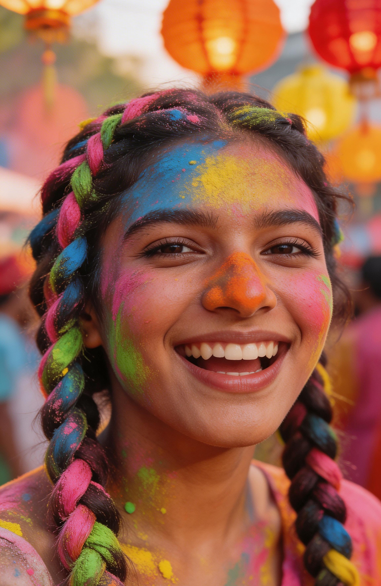 imej latar belakang trend holi