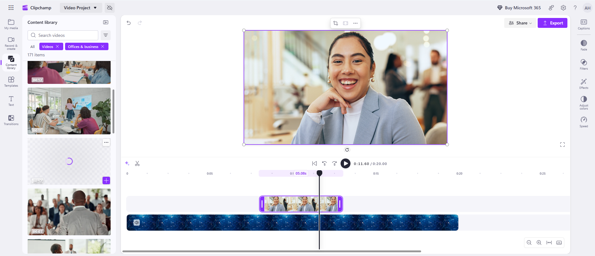 Clipchamp Podcast-Visualisierer-App