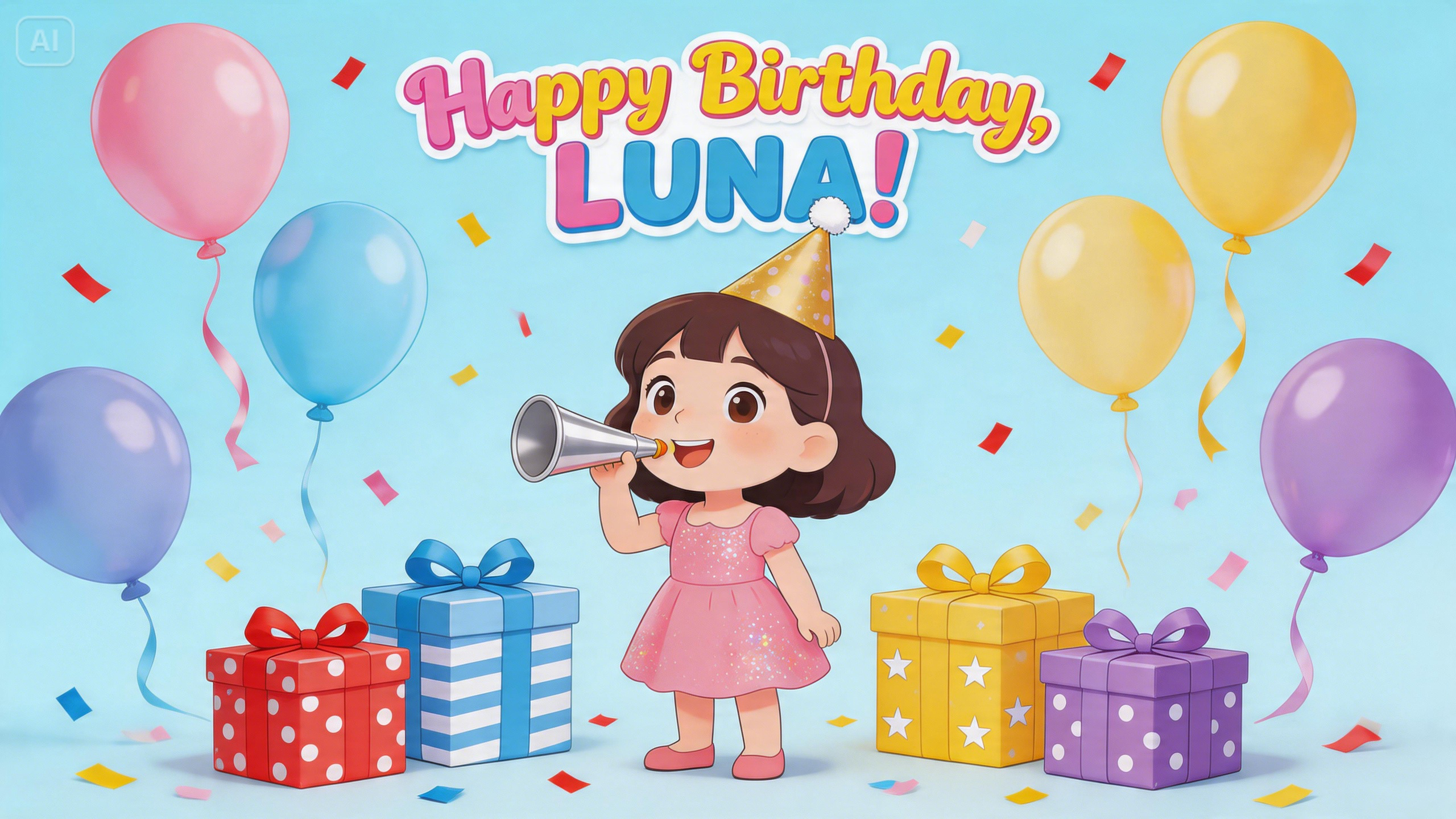 誕生日ポスターのプロンプト