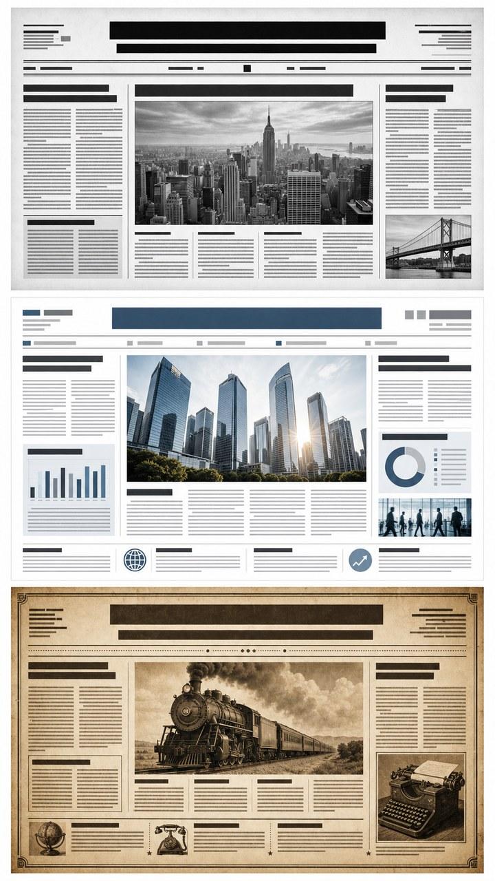 newspaper design mobile hero