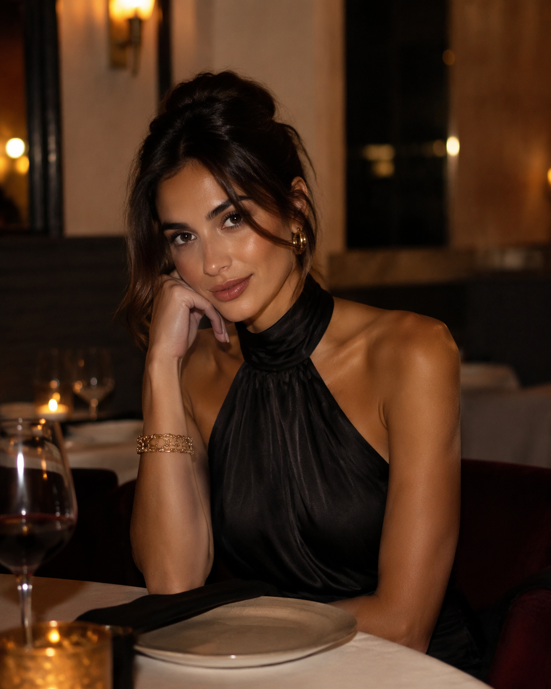 Dreamina date night outfit try on prompt example 6: Date Night Lookbook Image