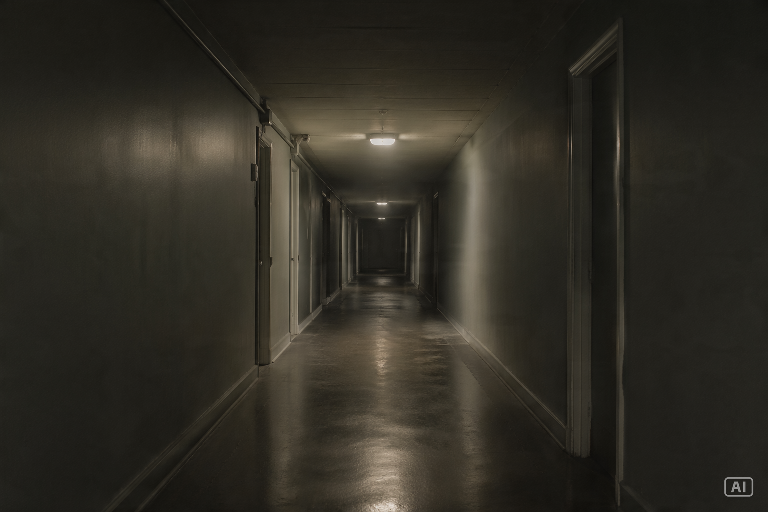 Dim hallway aesthetic image generated by Pippit
