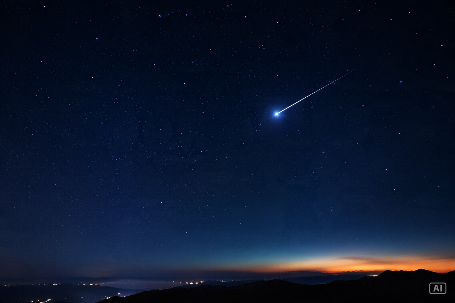 Shooting star good night image generated by Pippit