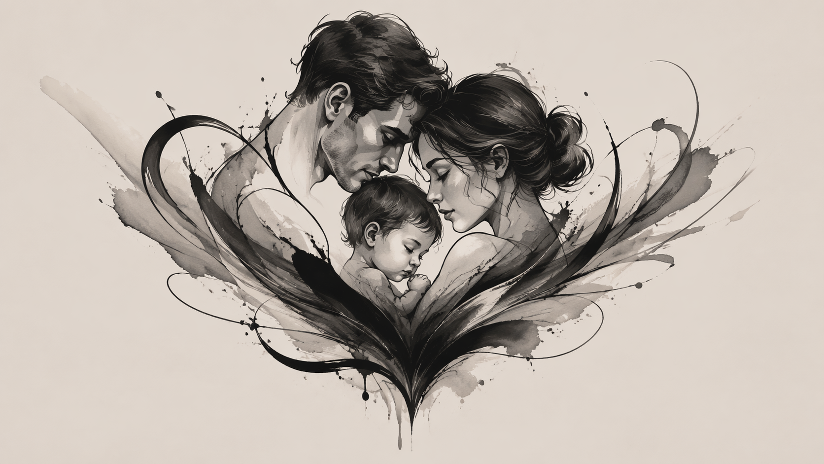 Dreamina Mama und Papa Tattoo AI Prompt Prompt Beispiel 6: Geschmackvolles Memorial Design