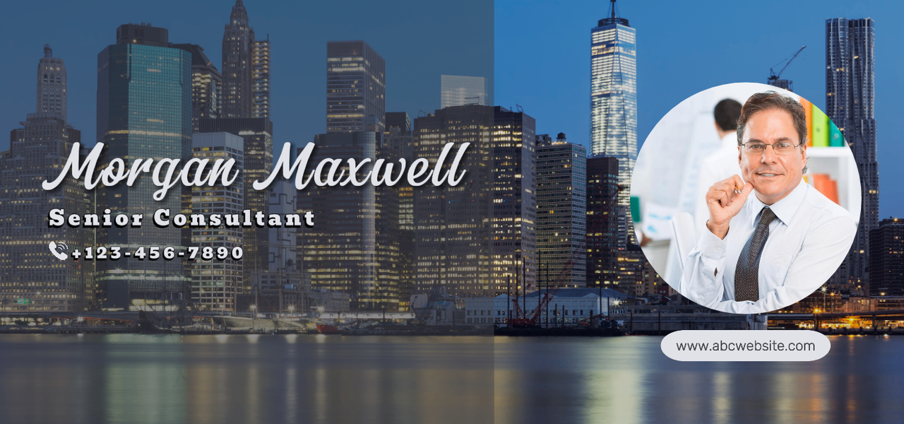 LinkedIn profile banner with skyline