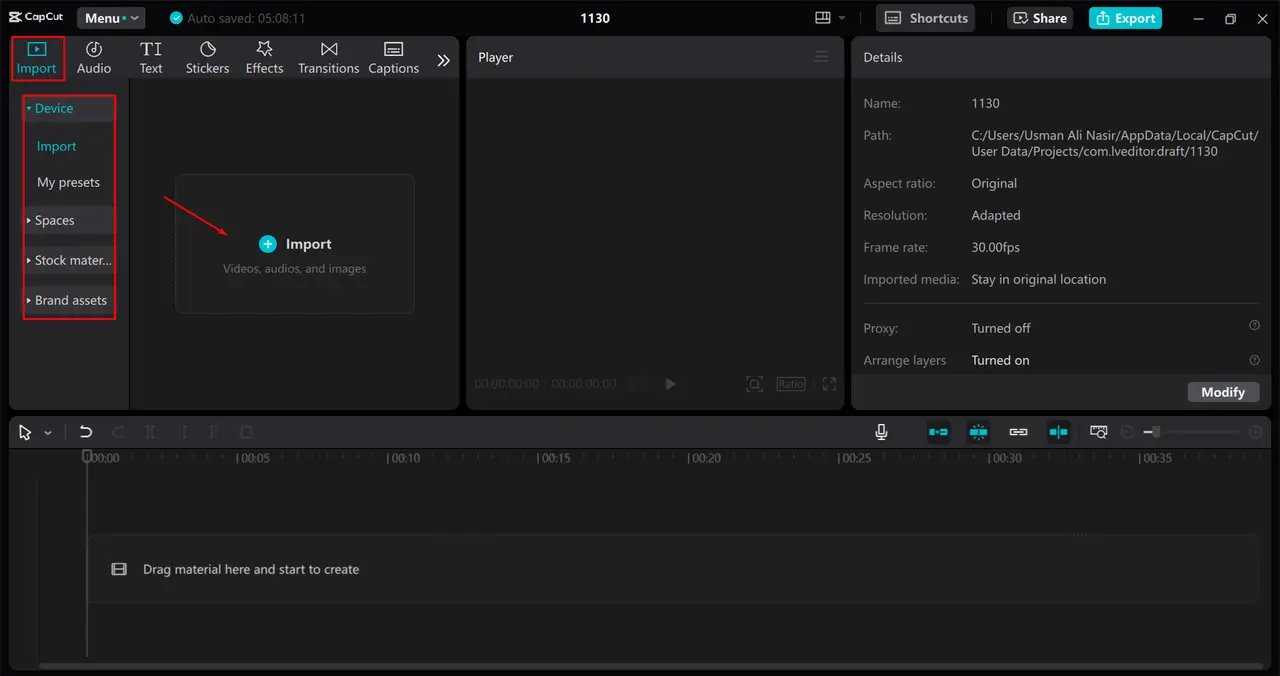 Import your media