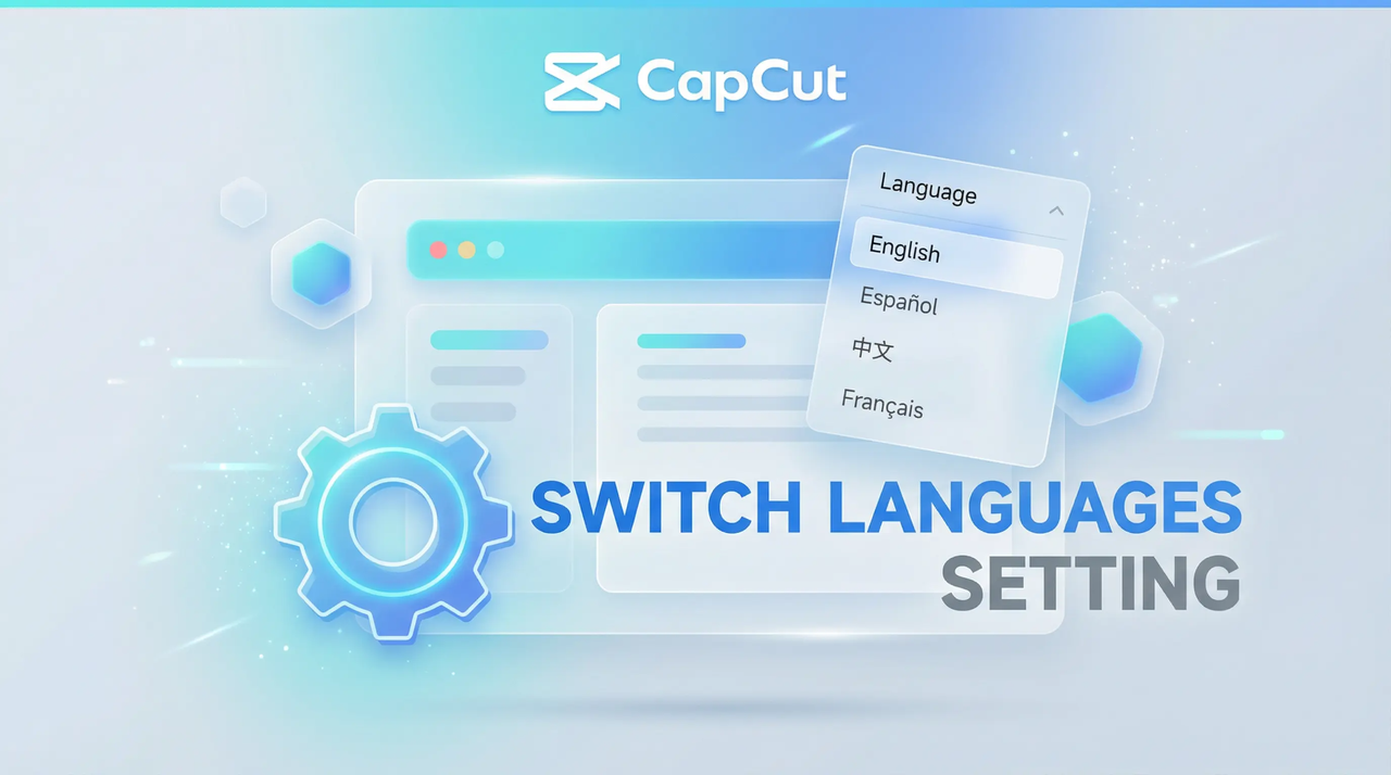 تبديل اللغات في CapCut