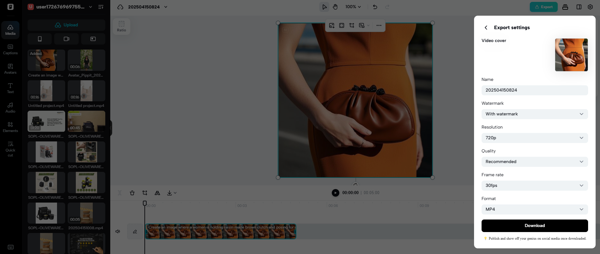 Export and share