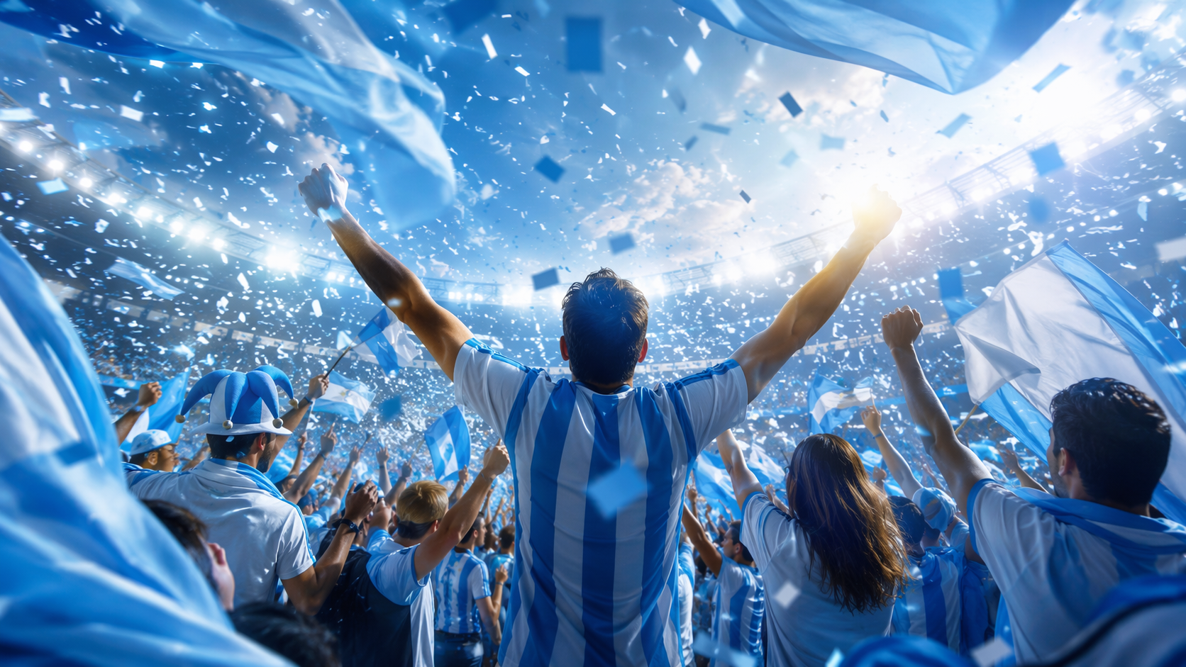 Dreamina Argentina World Cup, ví dụ nhanh chóng 4: Cảnh đêm trong sạch cúp