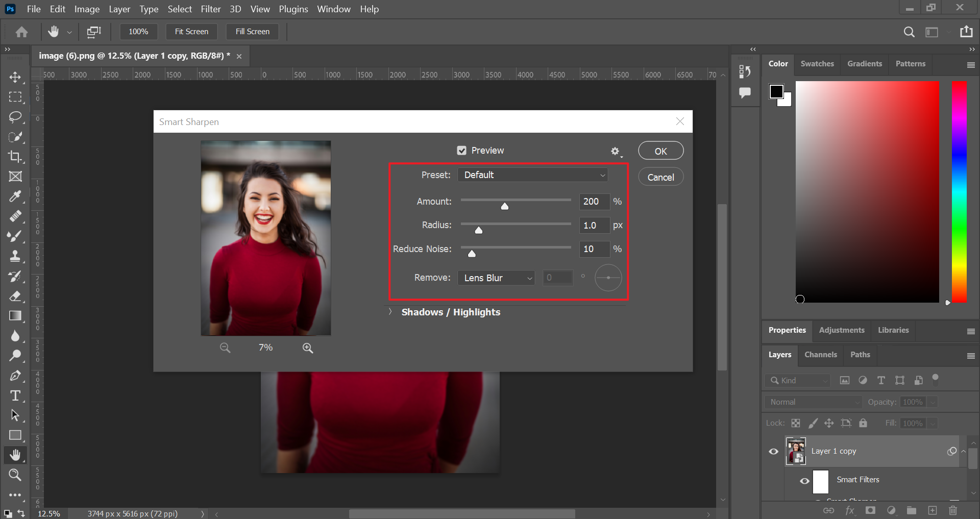 Bild schärfen Photoshop