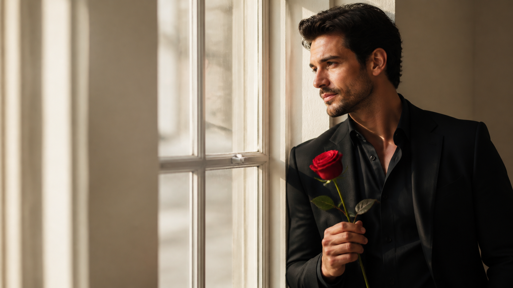 Man Holding Rose AI Photo Editing Prompts hero image