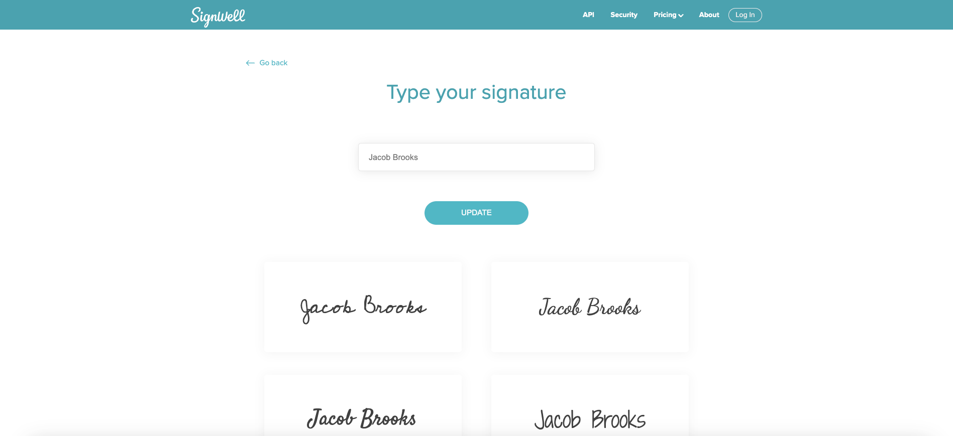 Créateur de signatures en ligne par nom