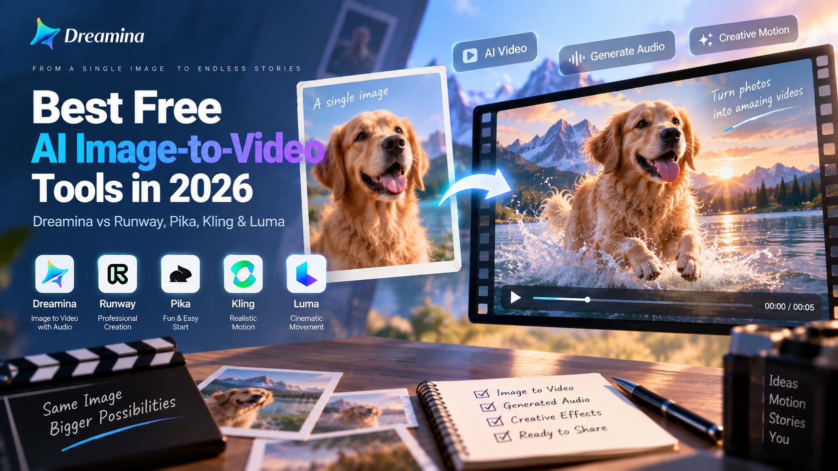 11 Best Free AI Image-to-Video Tools 2026: Dreamina, Runway, Pika, Kling & Luma Compared