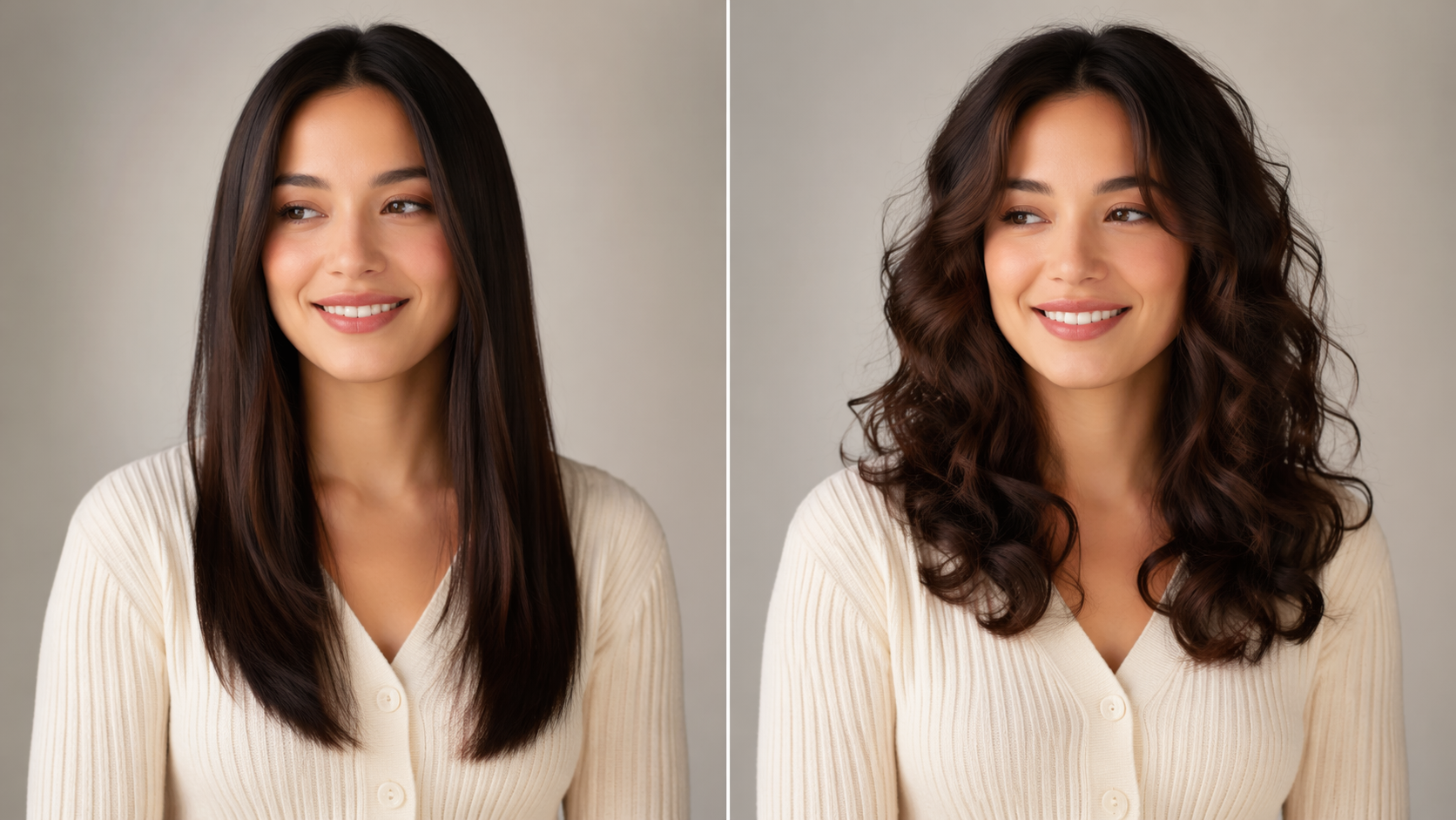 Dreamina perm filter prompt example 4: Straight to Curly Preview