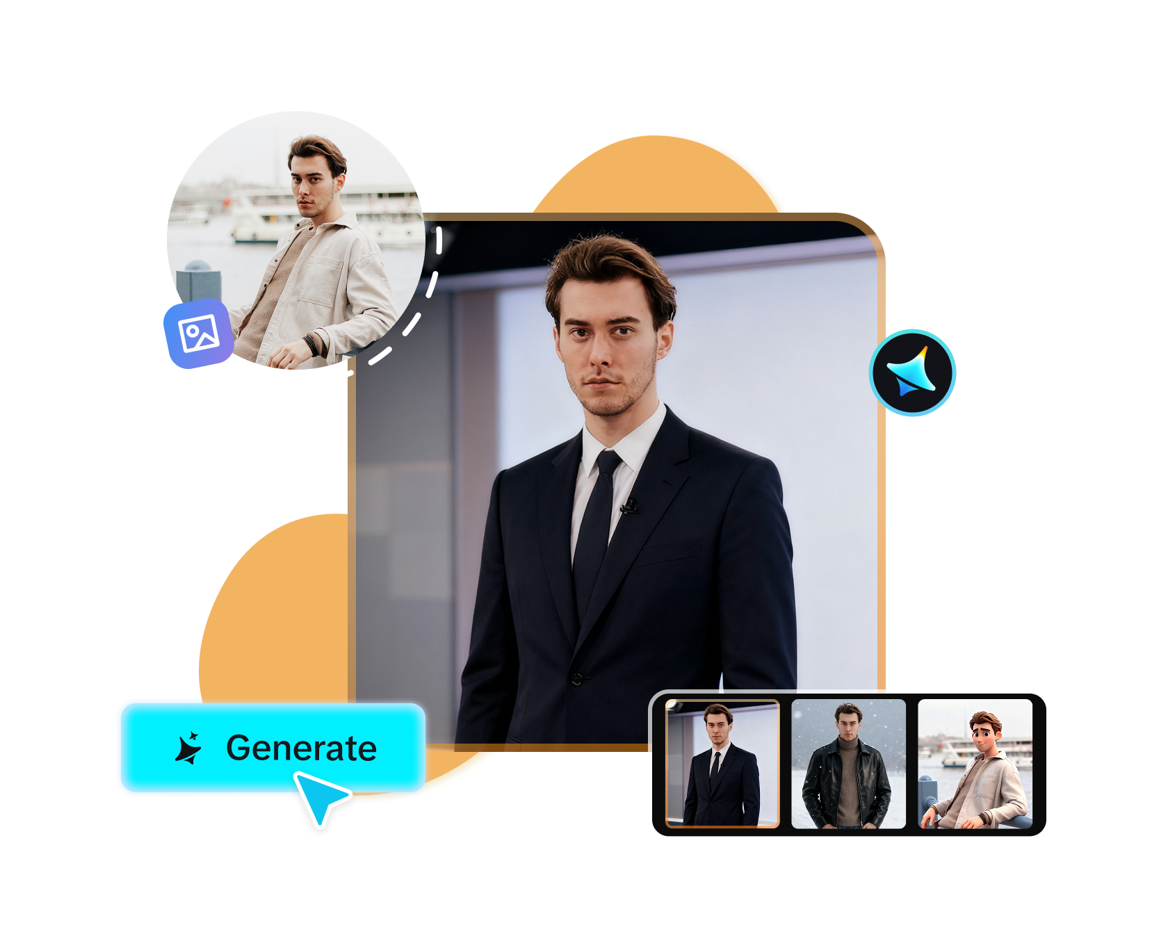 générateur de portraits AI