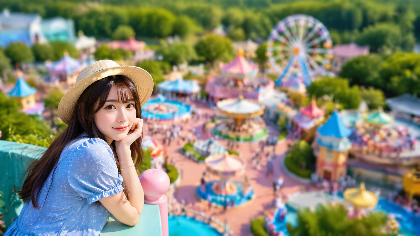 ตัวอย่างพร้อมท์ภาพเหมือน Dreamina เอียงกะ 6: เลนส์เบลอไลฟ์สไตล์อารมณ์