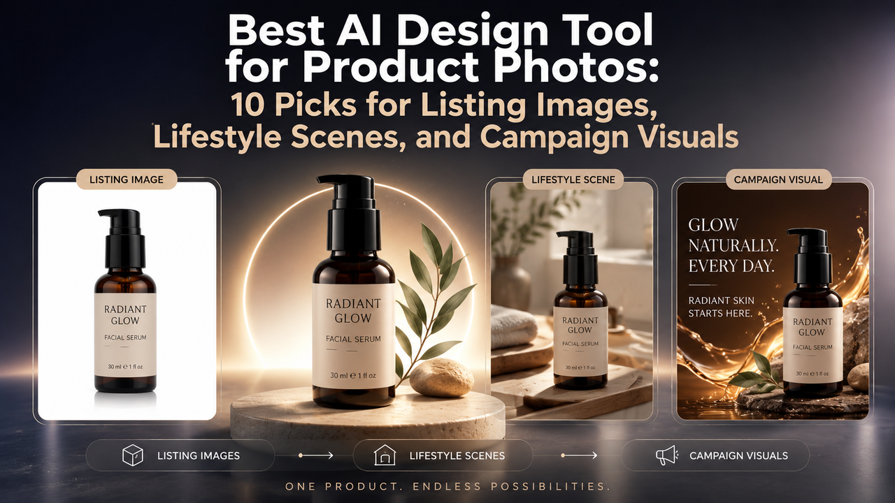 Best AI Design Tool for Product Photos: 10 Picks for Listing Images, Lifestyle Scenes, and Campaign Visuals