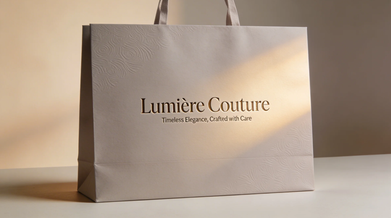 Luxury paper bag mockup image