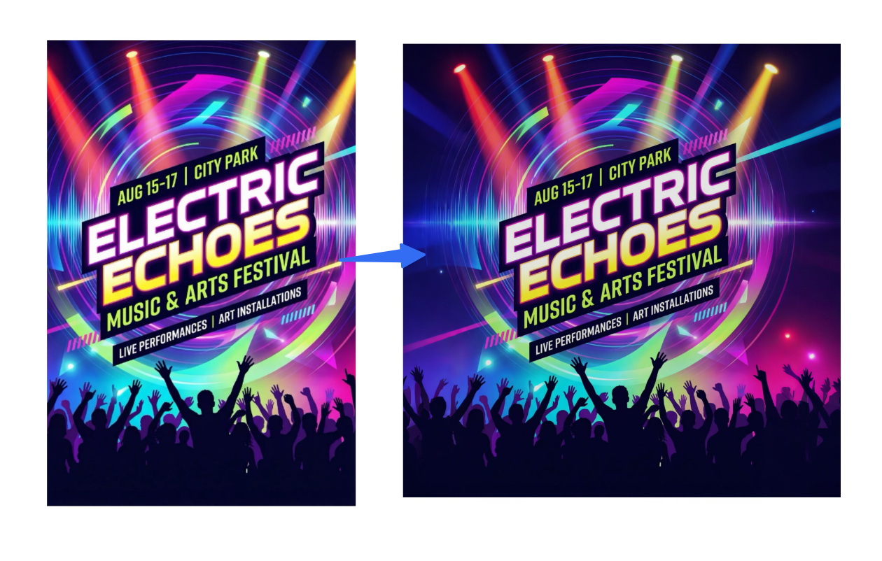 Gli strumenti AI di Dreamina che migliorano i poster dei festival musicali: Creative Expander