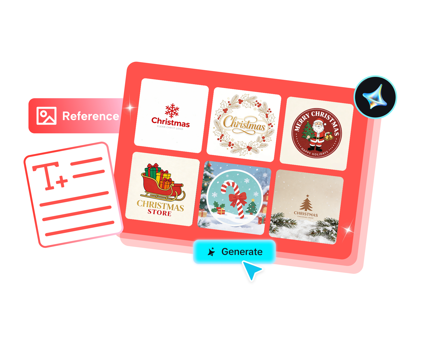 Creator gratuit de logo-uri de Crăciun AI