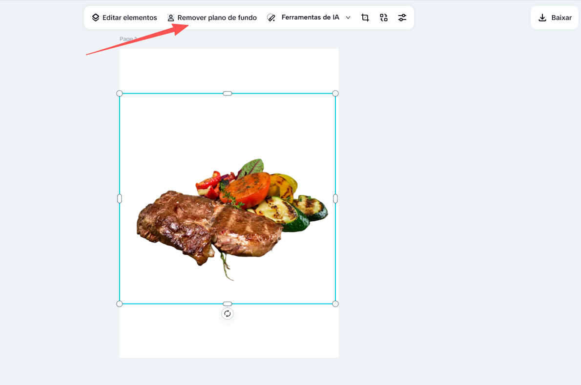 Adding a new background to the image in CapCut