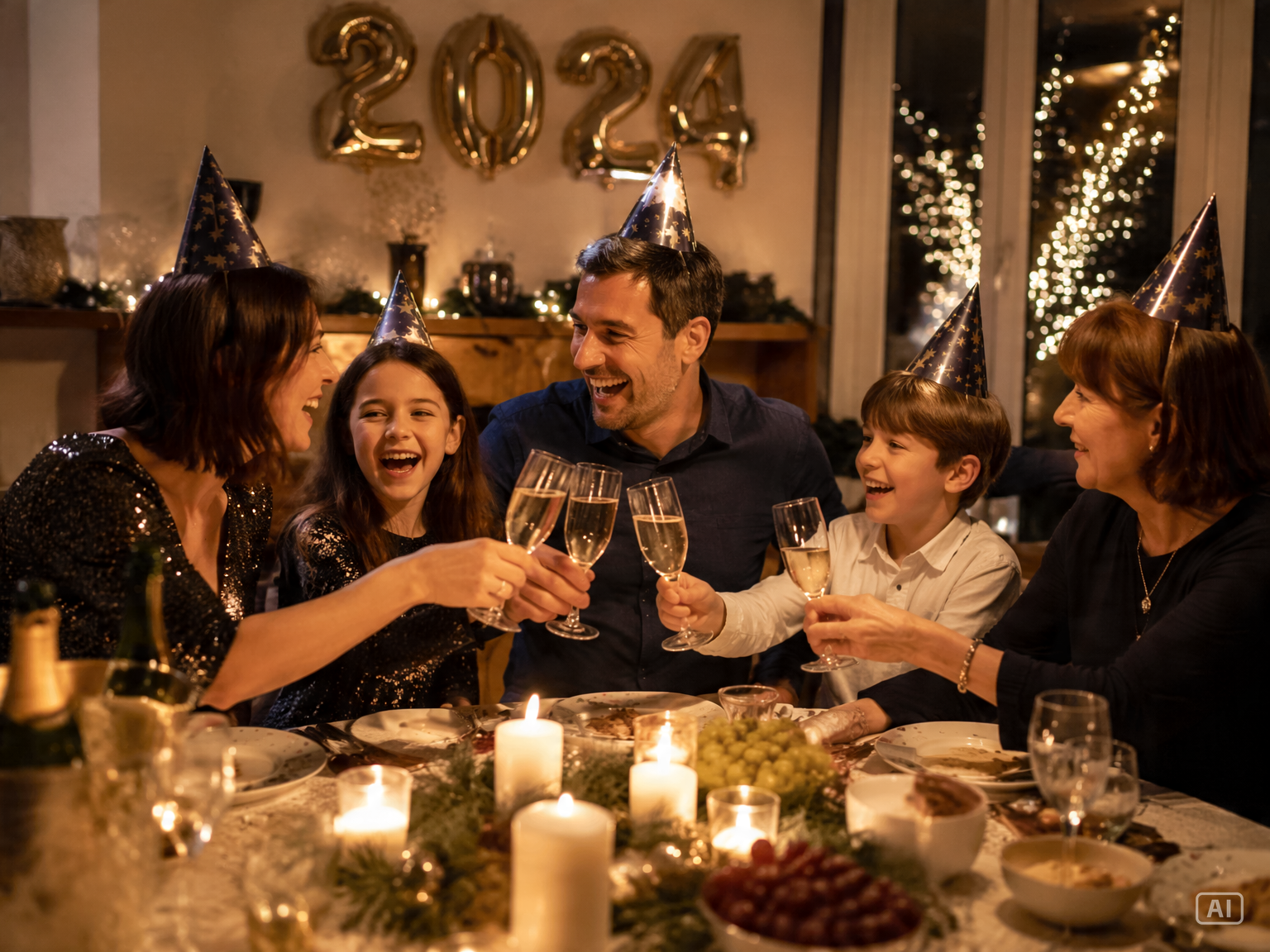 New Year family celebration image generated by Pippit