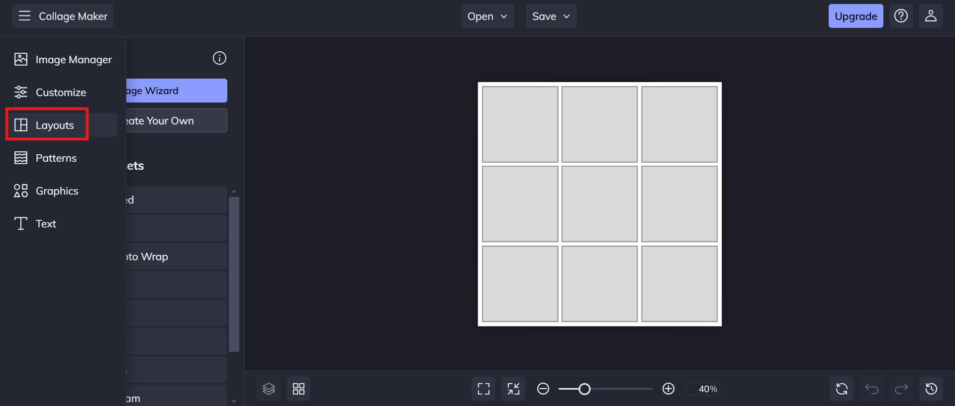 choose a layout