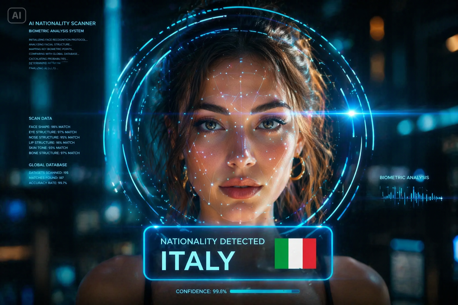 Caratteristiche del filtro Paese faccia AI