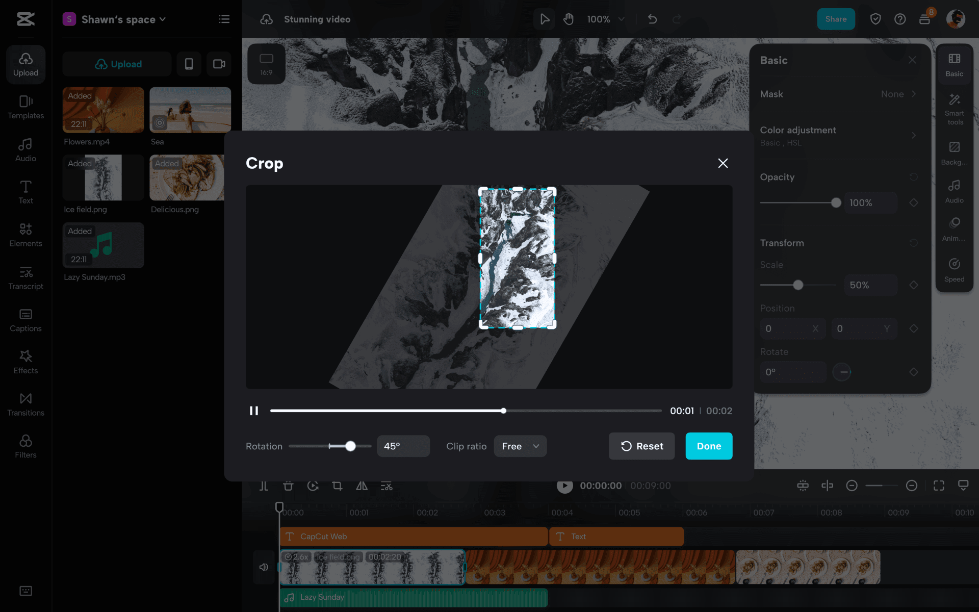 Crop, trim, and resize
