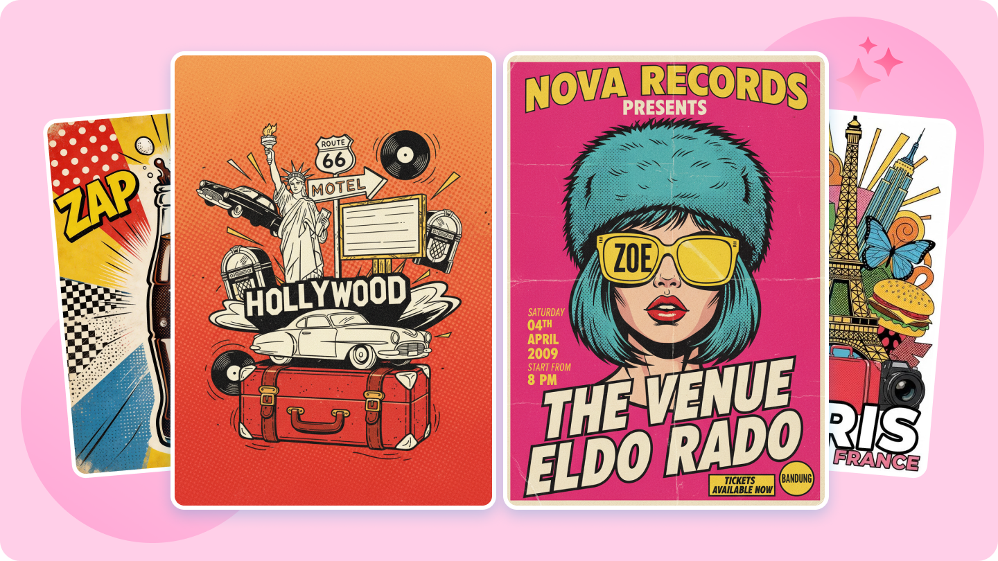 Free Pop Art Posters: Create Vibrant Poster Designs with AI
