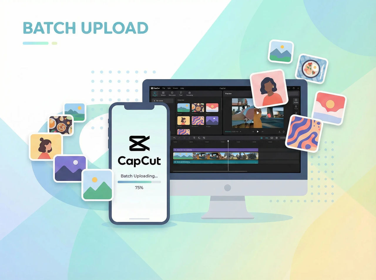 Hình ảnh để tải lên trong CapCut