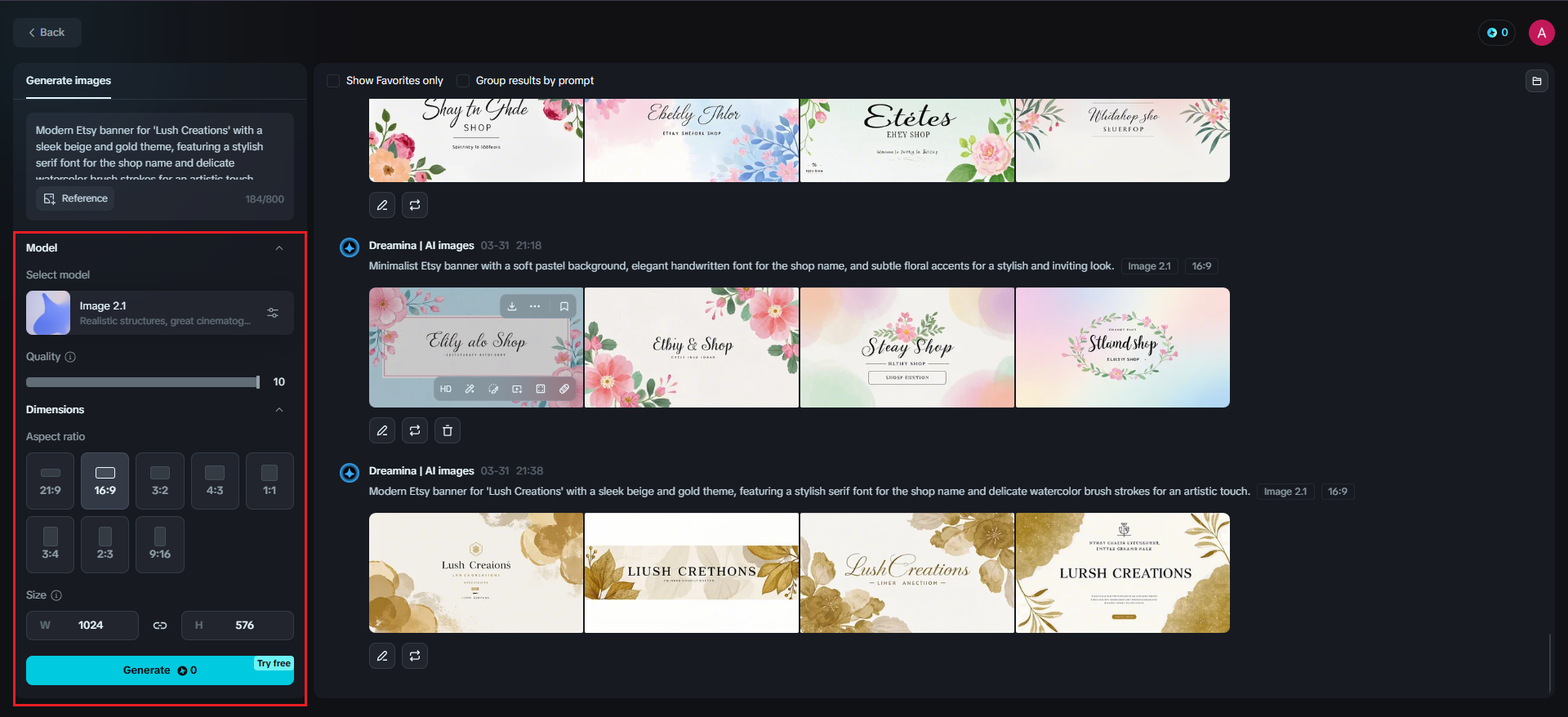 Etsy banner template