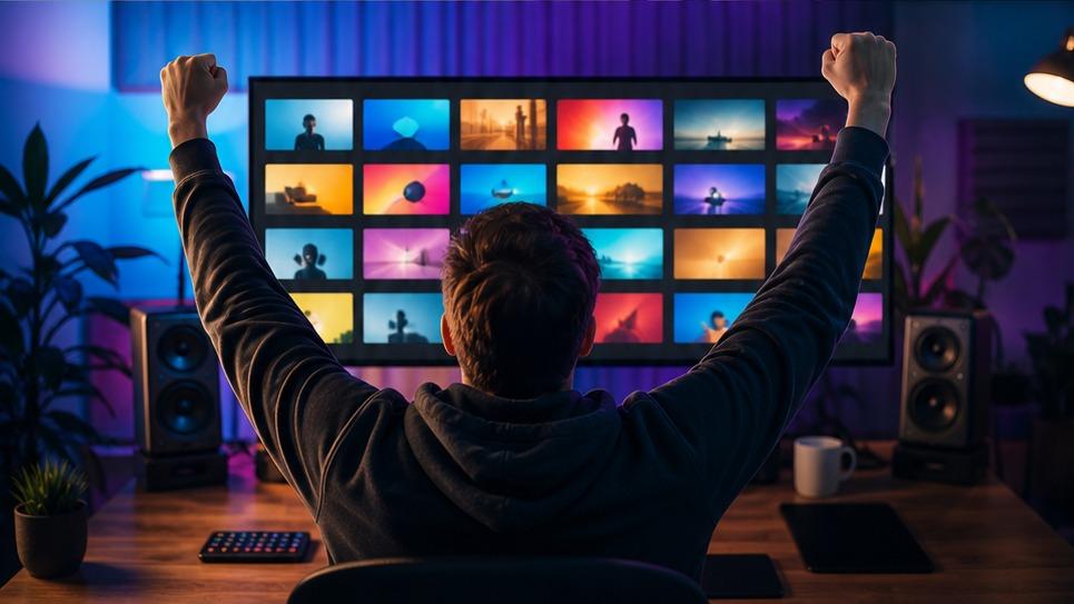 YT Prompt AI Bulk Video Generator - finał siatki miniatur