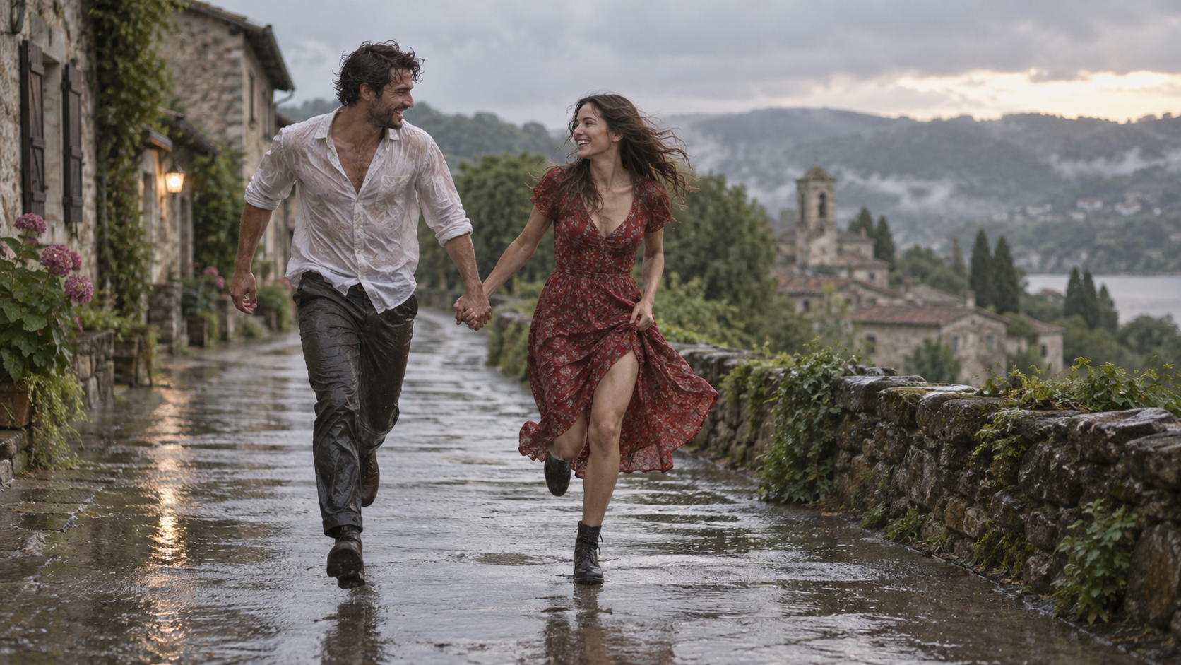running with girlfriend AI photo example 2