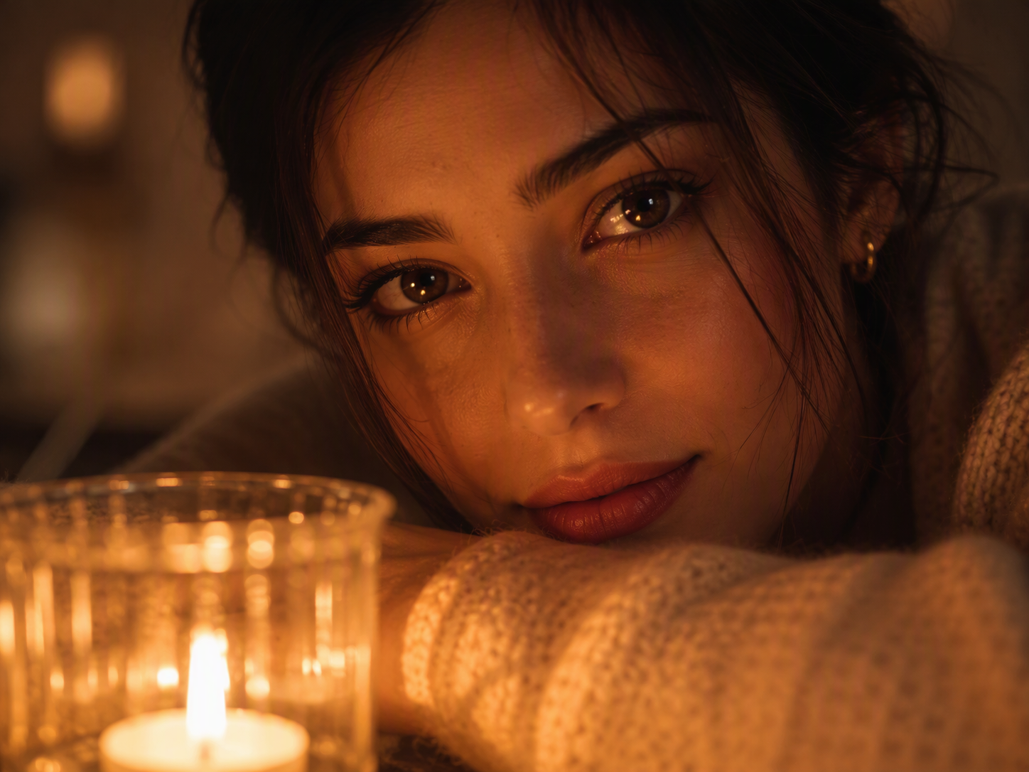 Dreamina candlelight eyes AI photo editing prompts prompt example 1