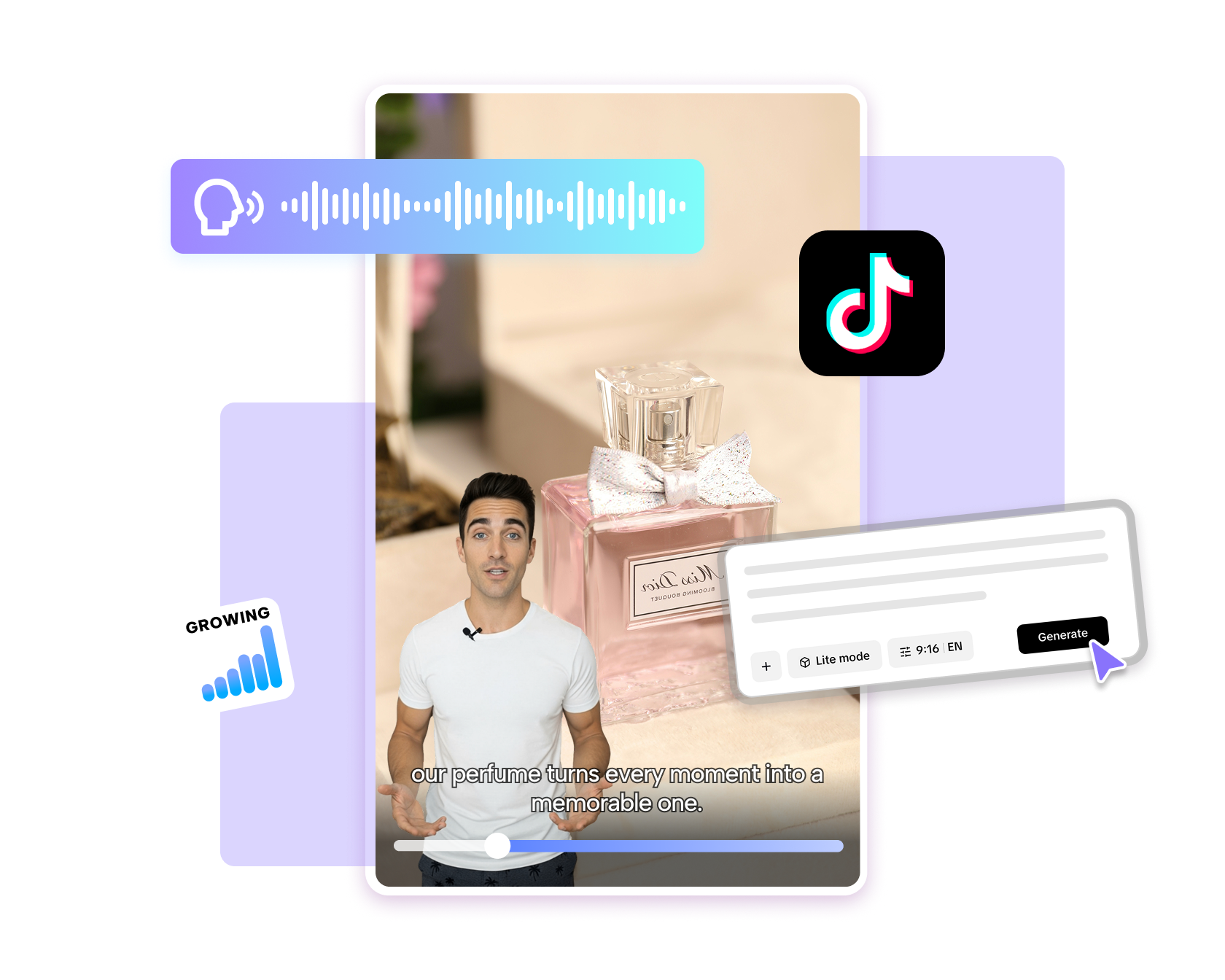 منشئ إعلانات تيك توك المجاني عبر الإنترنت
