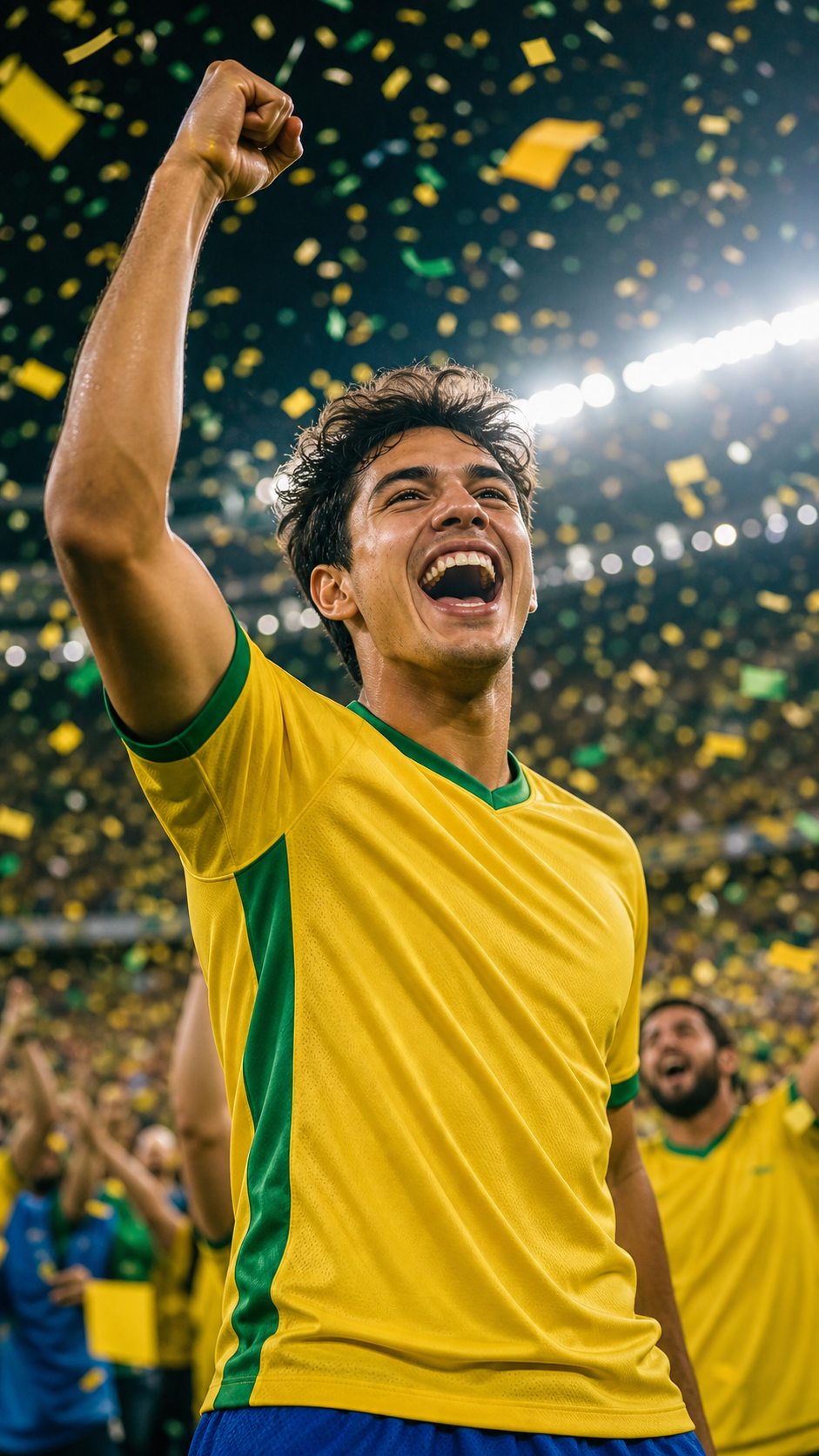 La photo du maillot du Brésil IA invite le héros mobile