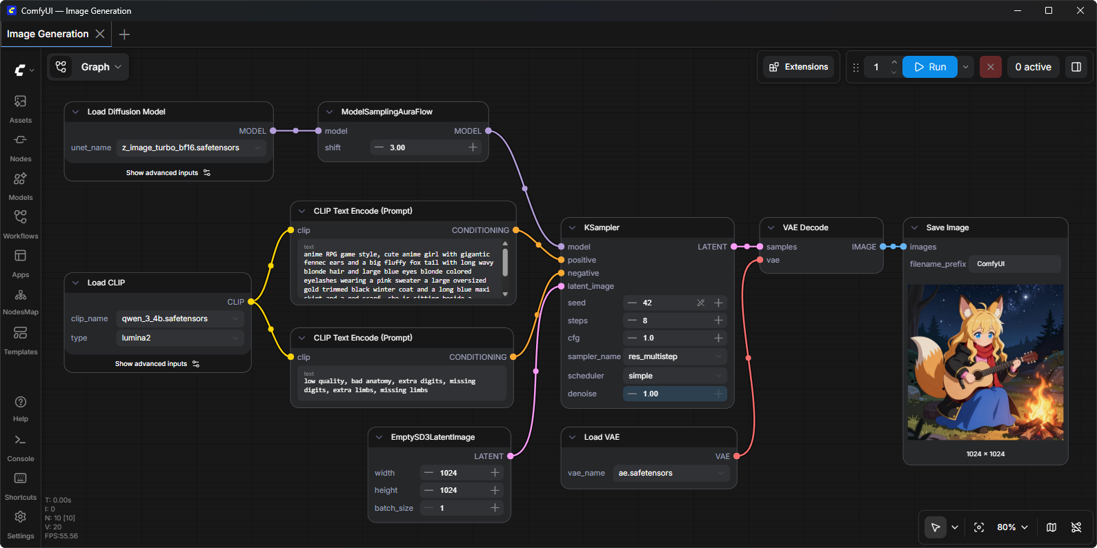ComfyUI Node-based workflow