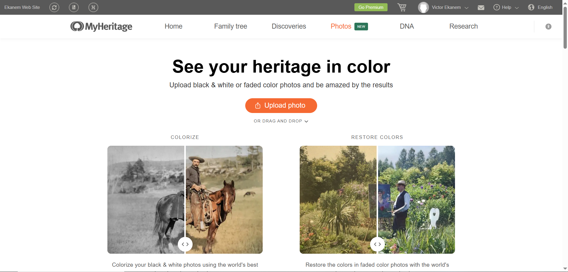 retouche photo myheritage gratuite